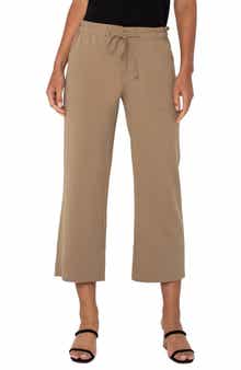 Liverpool Los Angeles Tie Waist Ankle Wide Leg Pants