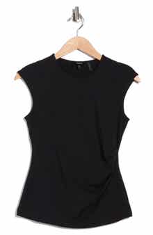 Cap Sleeve Pleated Top