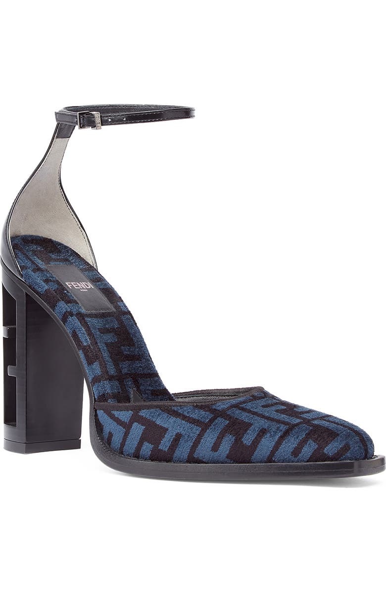 Fendi Cut Baguette Ankle Strap Pump, Main, color,