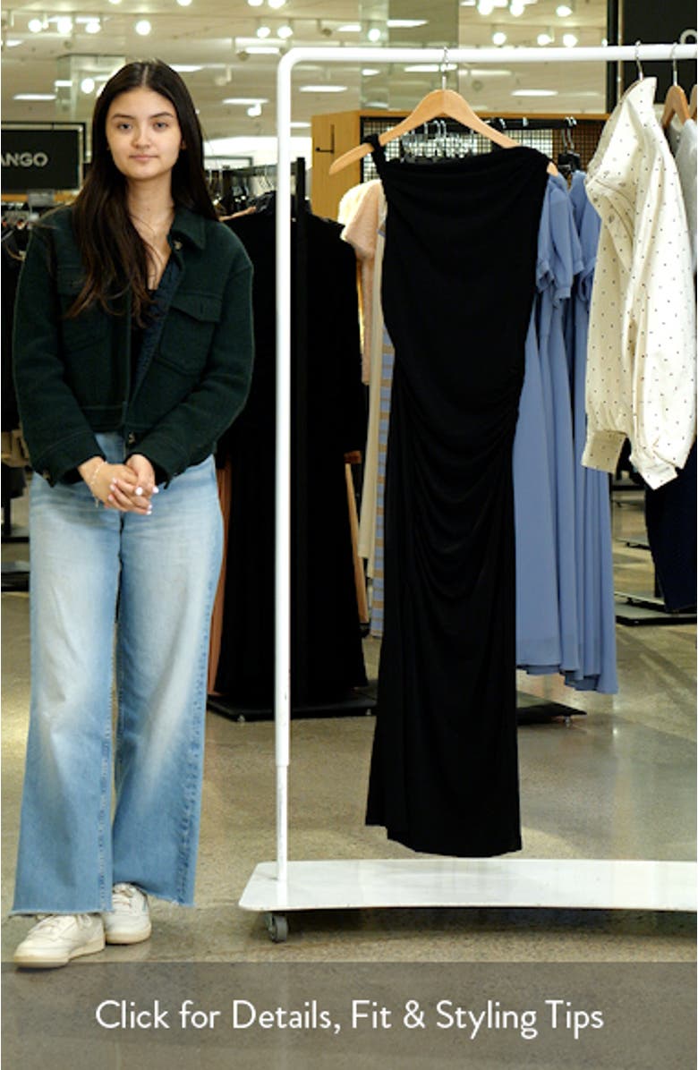 Tory Ruched One-Shoulder Midi Dress, sales video thumbnail