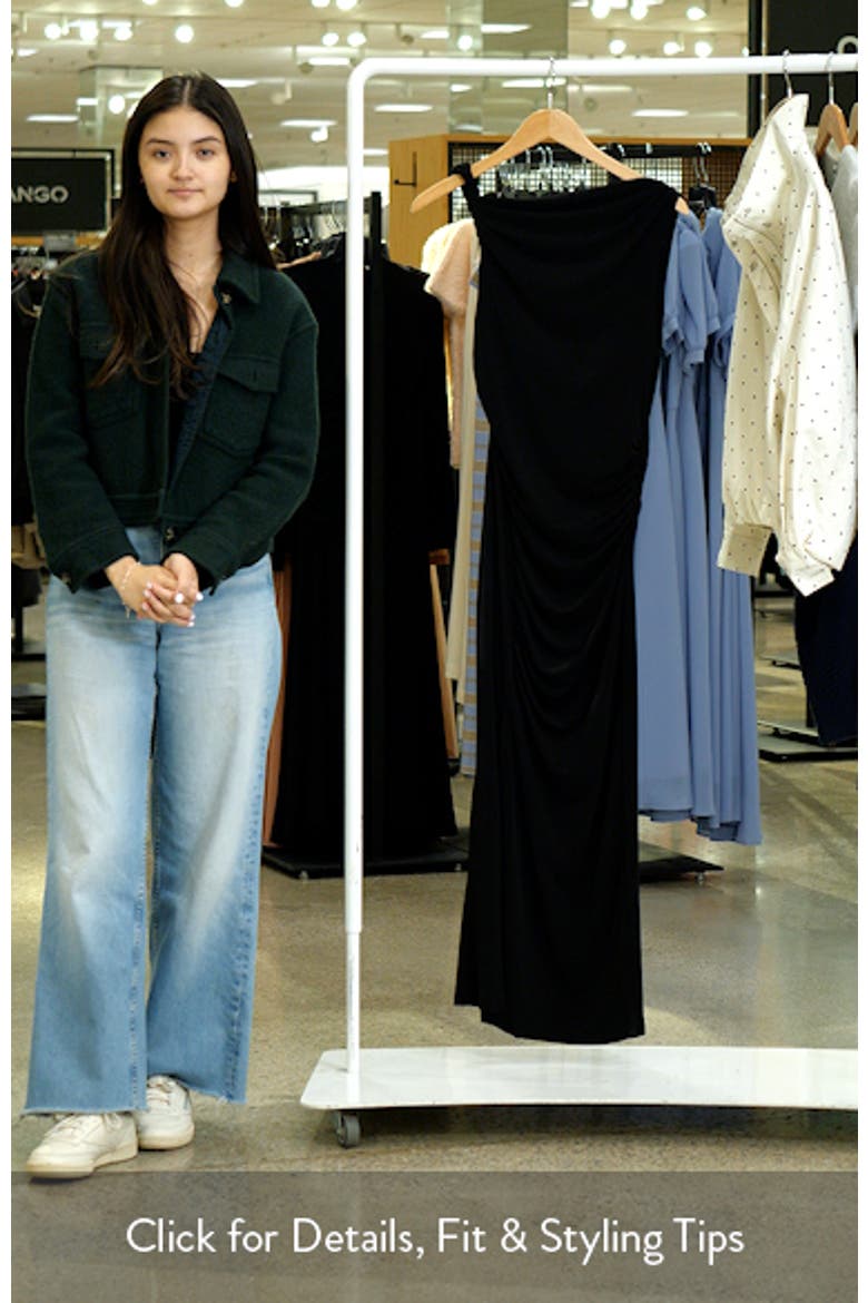 Tory Ruched One-Shoulder Midi Dress video