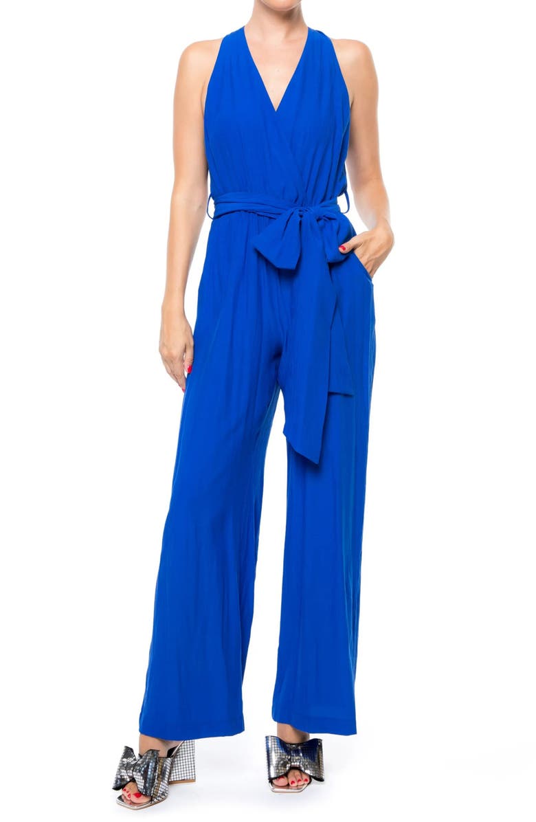 MEGHAN LA Disco Jumpsuit, Main, color, Royal
