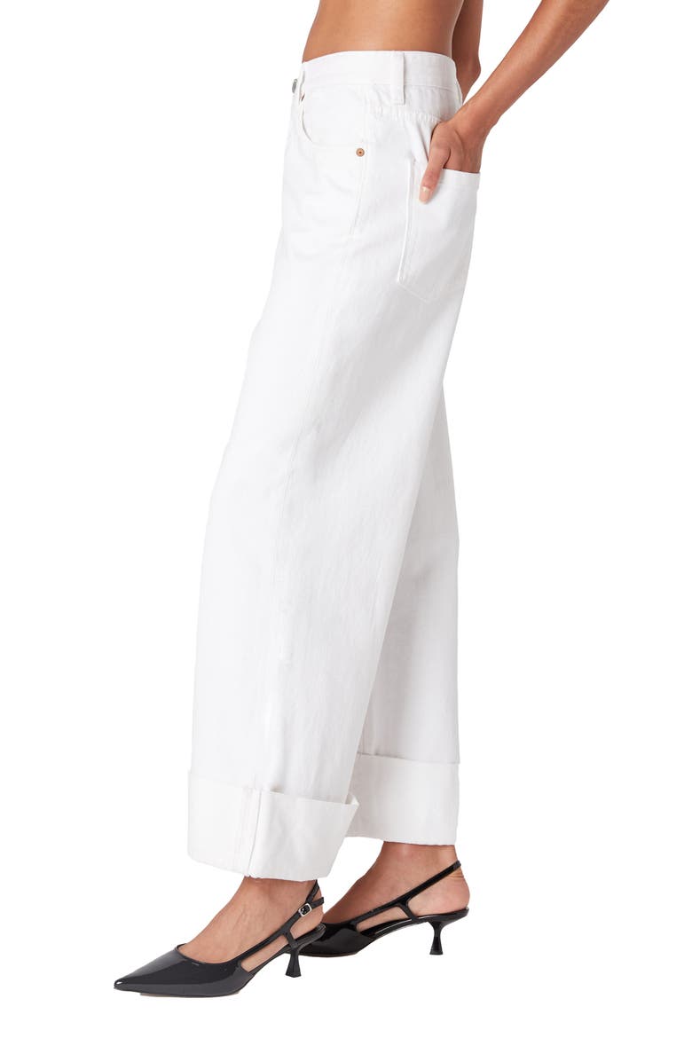 Cuffed Low Rise Ankle Wide Leg Jeans, Alternate, color, CLUB SODA