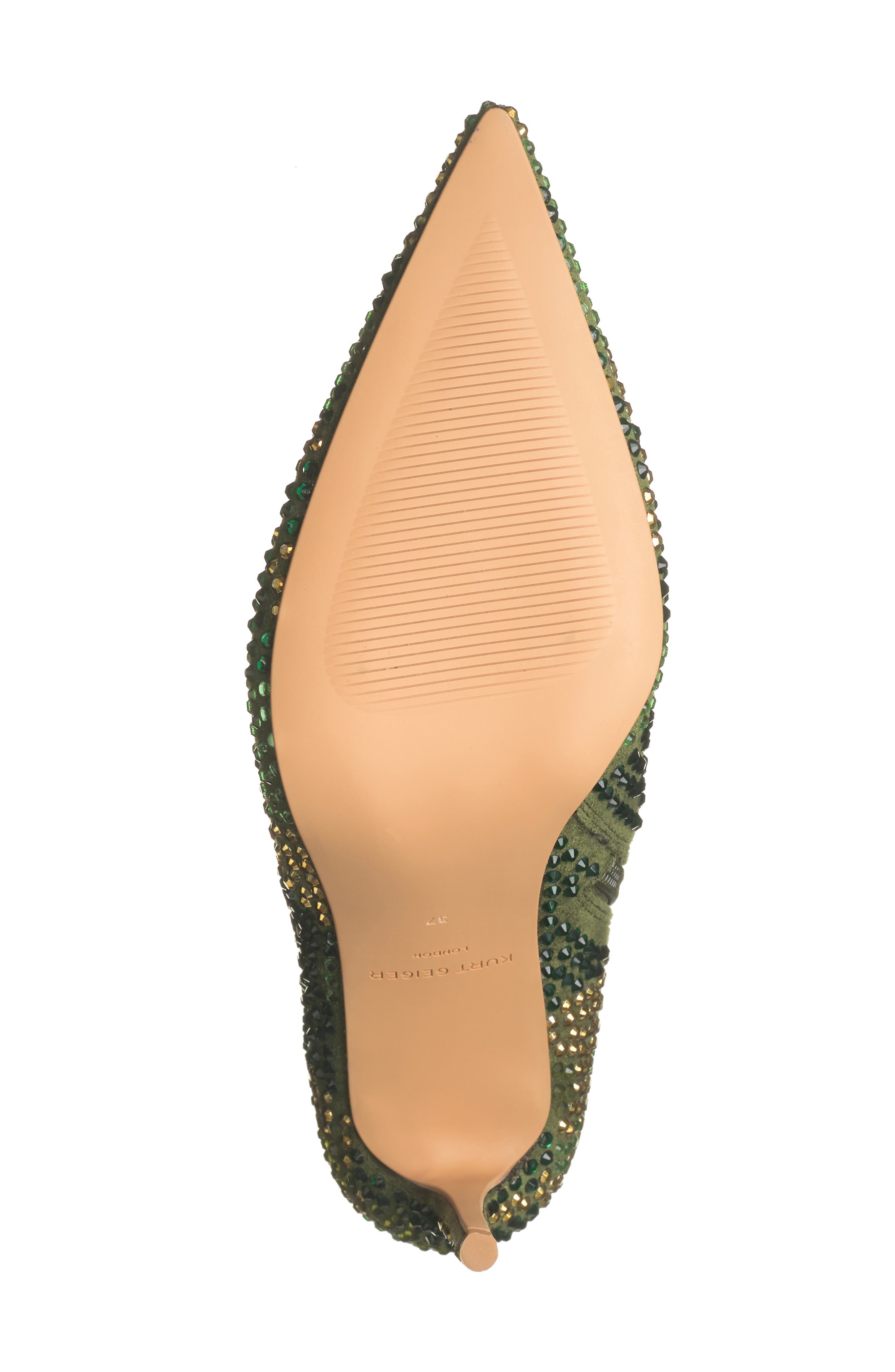 Kurt Geiger London Belgravia Crystal Embellished Bootie, Alternate, color, Green Comb