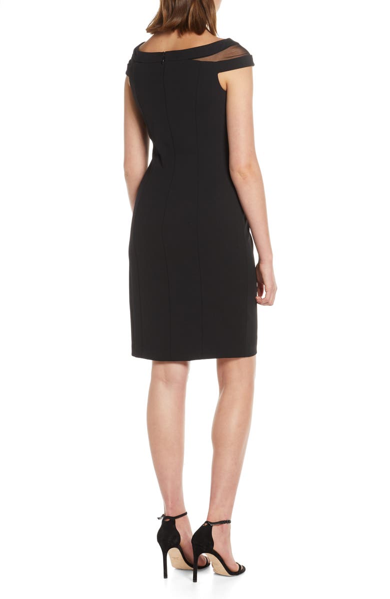 Vince Camuto Mesh Inset Sheath Dress, Alternate, color,