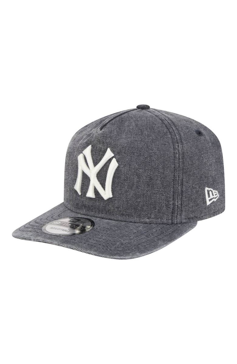 New Era Men's New Era Navy Heather New York Yankees Throwback Denim Classic 19TWENTY Adjustable Hat, Main, color, Heather Navy