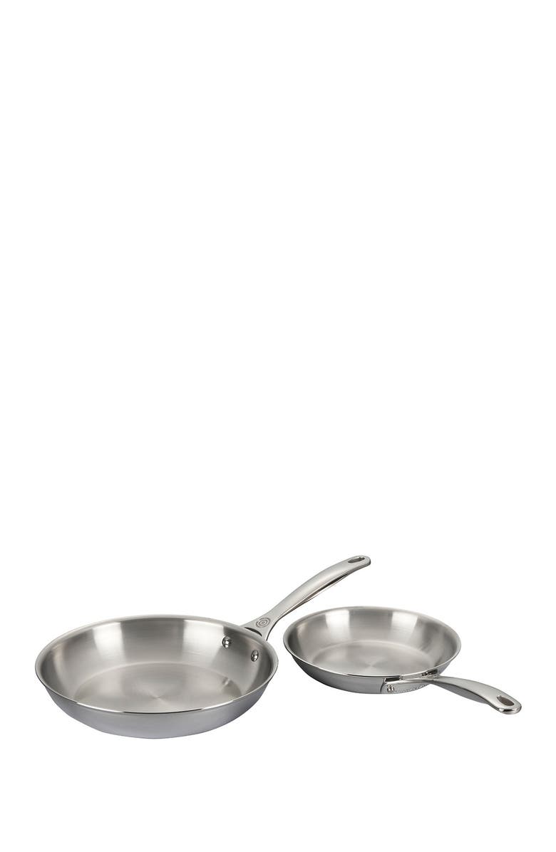 Le Creuset Set of 2 Stainless Steel Fry Pans, Alternate, color, Stainless Steel