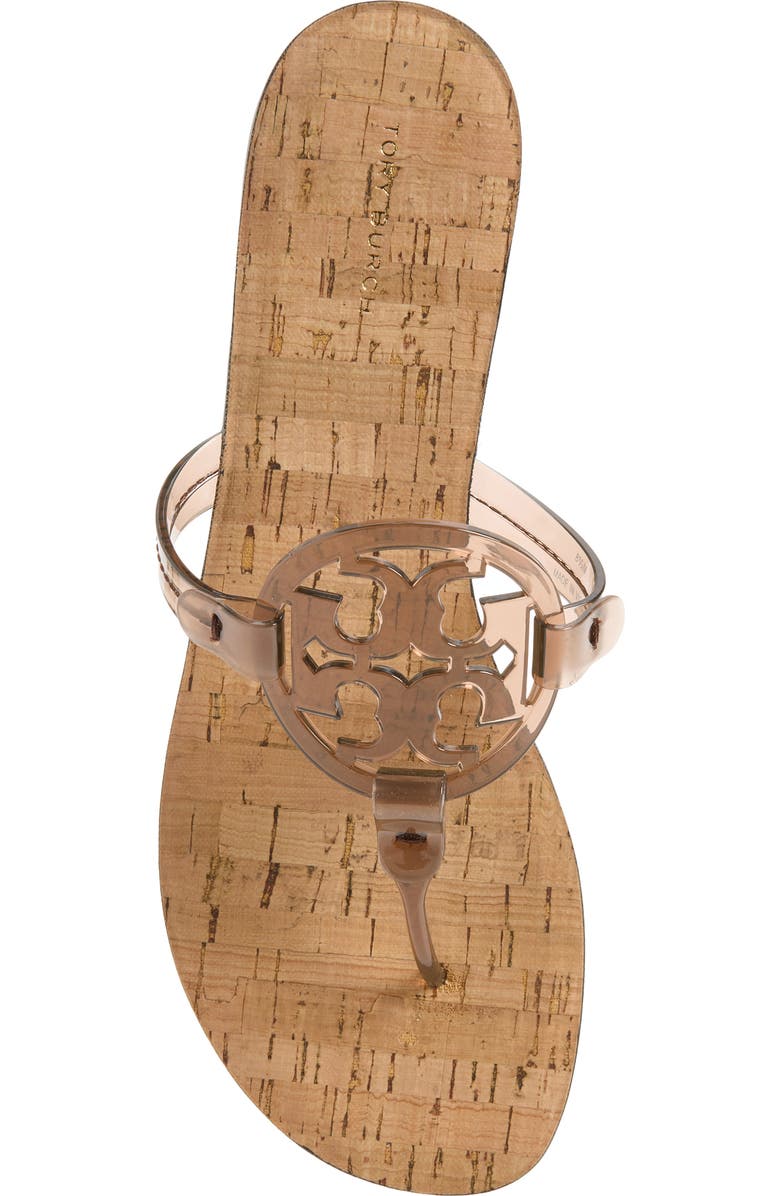 Tory Burch Miller Jelly Thong Sandal, Alternate, color, Soft Brown