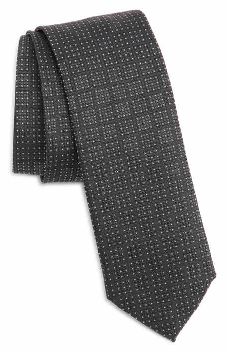 BOSS Micropattern Silk Blend Tie