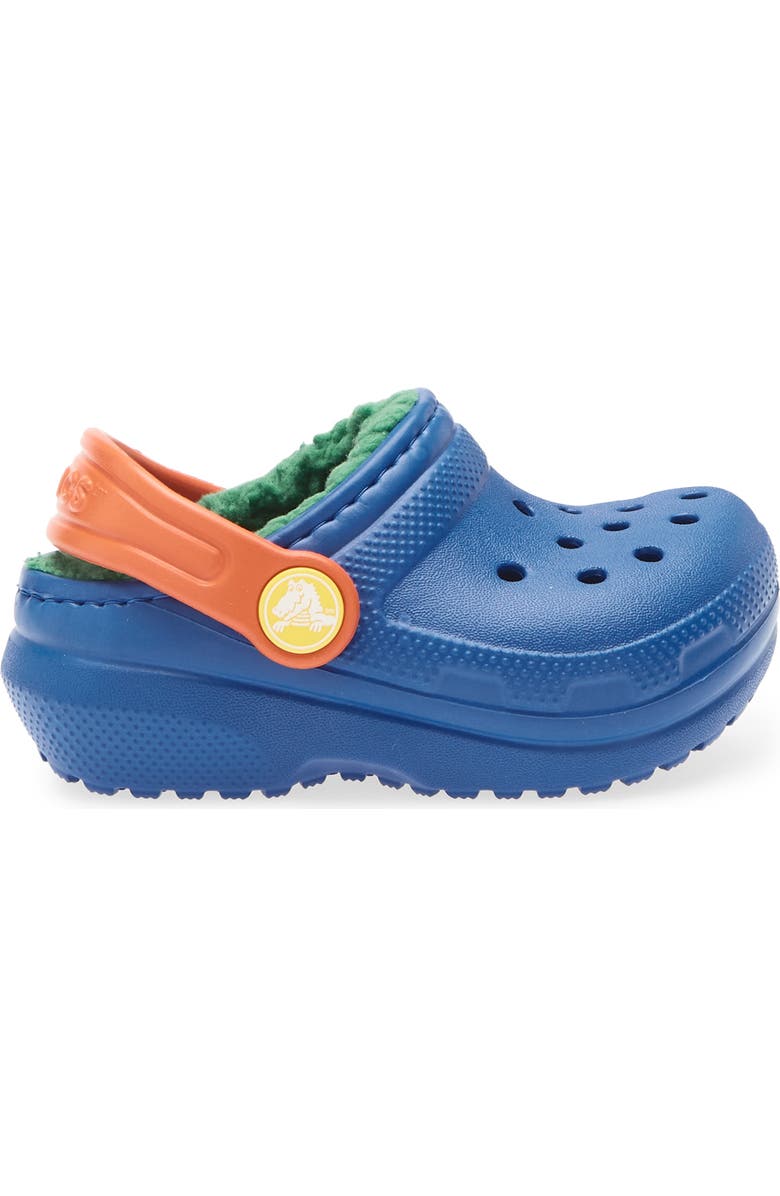 CROCS Kids' Classic Lined Clog, Alternate, color, Blue Bolt/ Multi
