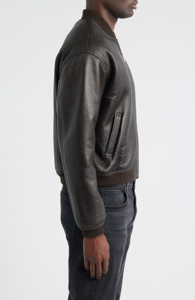 FRAME Genuine Shearling Lined Bomber Jacket, Alternate, color,