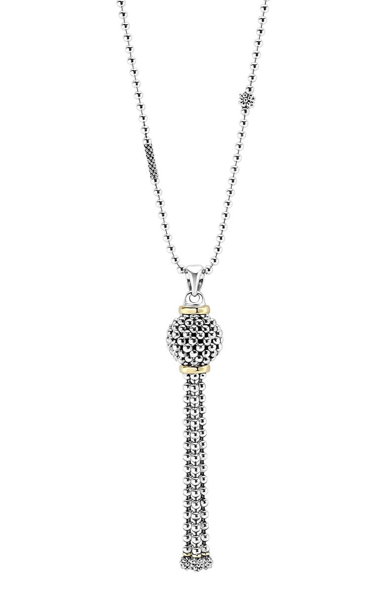LAGOS 'Caviar Forever' Tassel Pendant Necklace, Alternate, color,