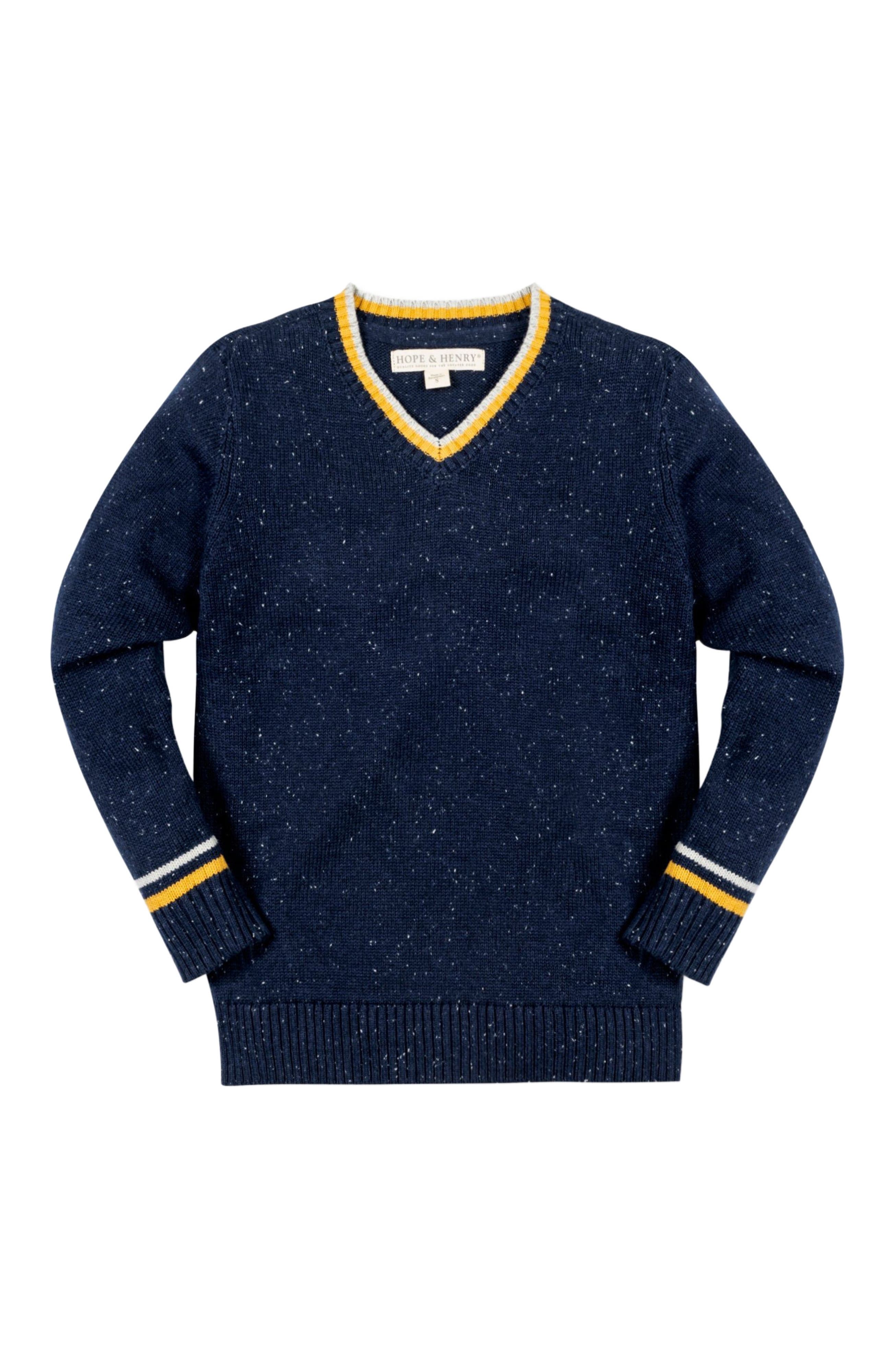 selected Navy Fleck with Tipping