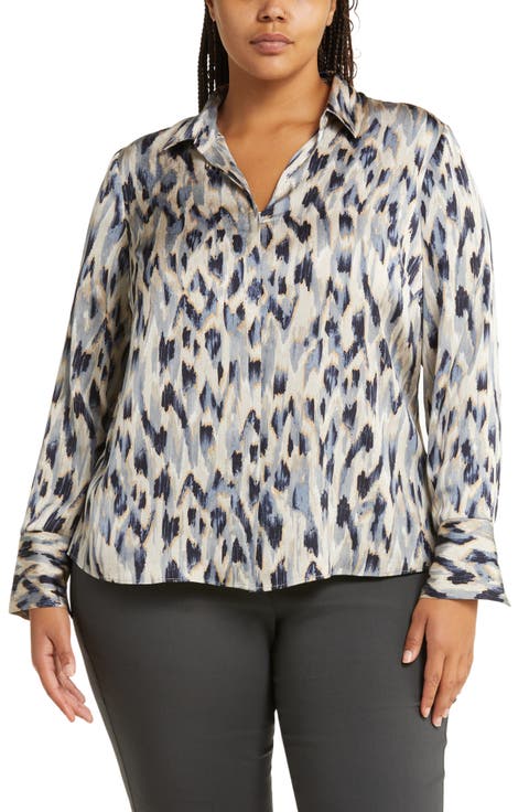 Misty Ikat Shirt (Plus Size)