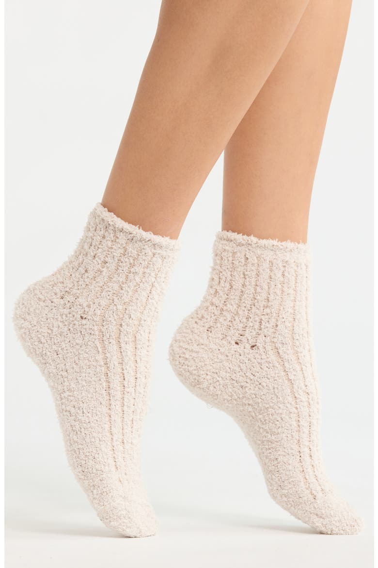 CozyChic™ Assorted 2-Pack Tennis Ankle Socks, Main, color, BISQUE/ WILLOW