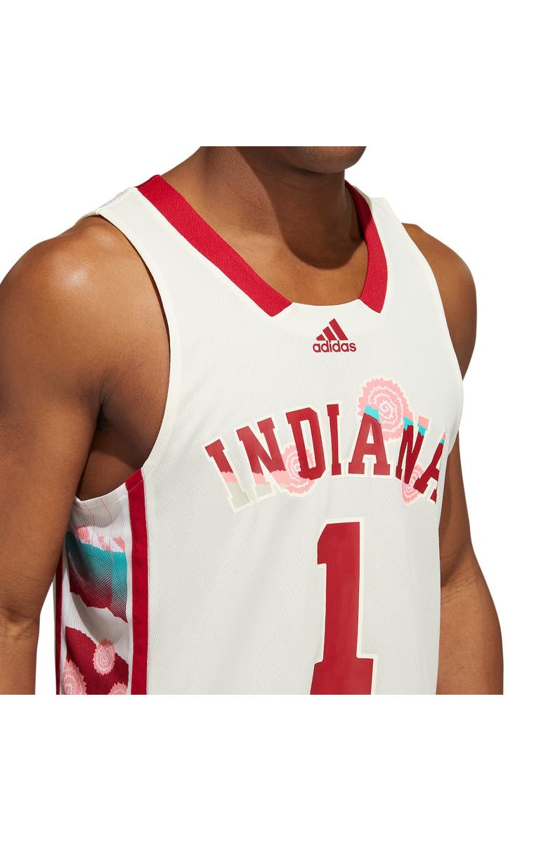 adidas Men's adidas Cream Indiana Hoosiers Honoring Black Excellence Replica Basketball Jersey, Alternate, color, 