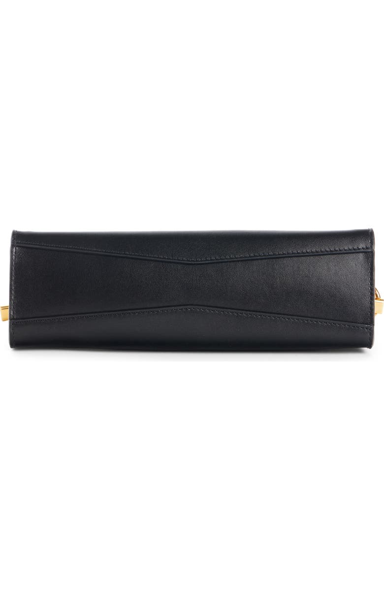 Alaïa Small Le Click East/West Leather Shoulder Bag, Alternate, color, Noir