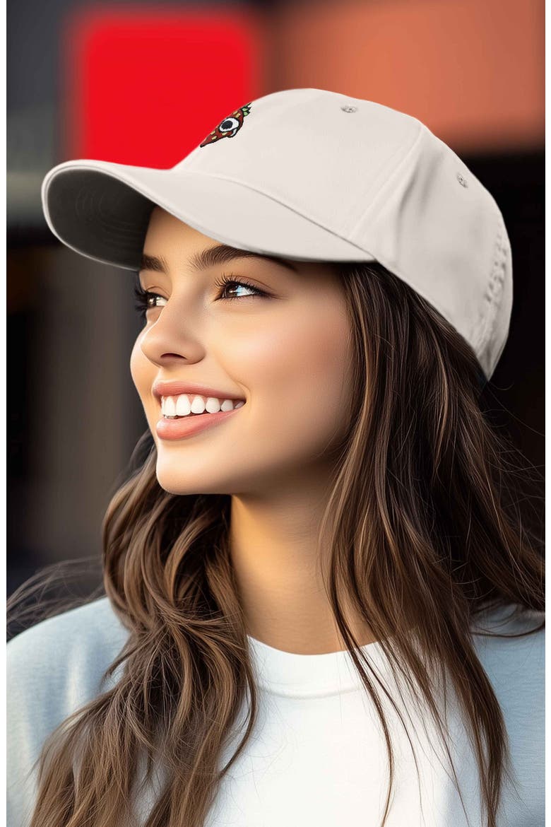 Strawberry Embroidered Casual Cap, Alternate, color, Beige
