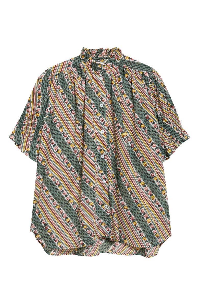 MILLE Marnie Floral Ruffle Top, Alternate, color, Rose Stripe