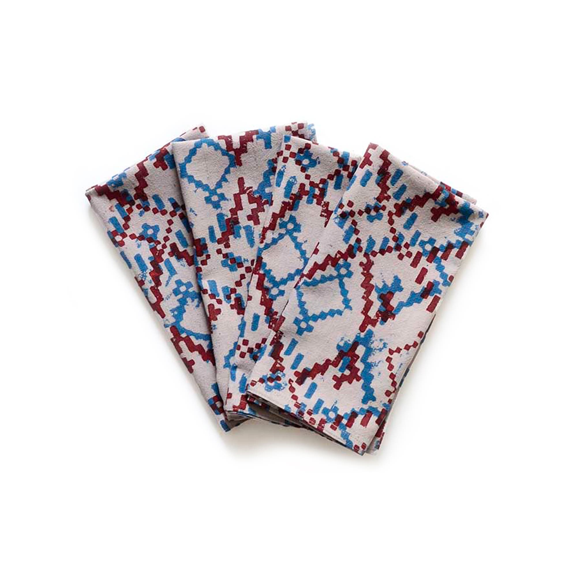 selected Blue & Red