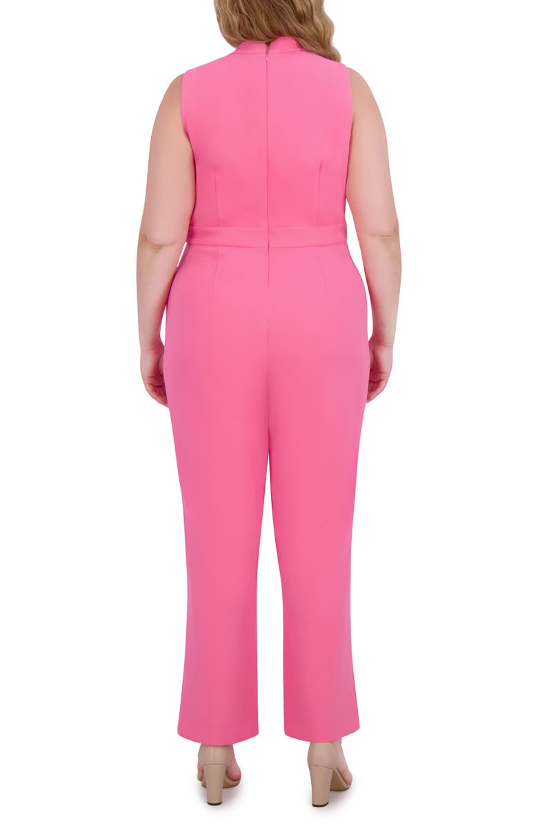 Vince Camuto Bow Neck Sleeveless Stretch Crepe Jumpsuit, Alternate, color,