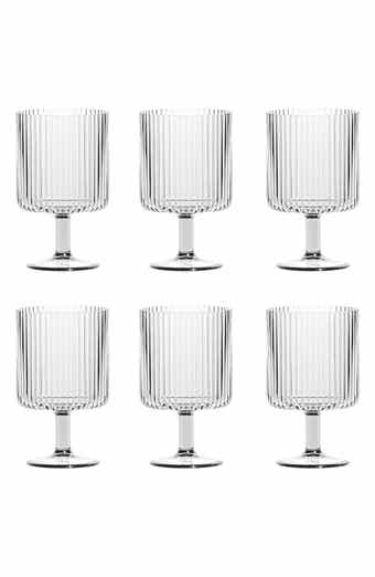 TarHong Set of 6 Shatterproof Mesa Stacking Goblets