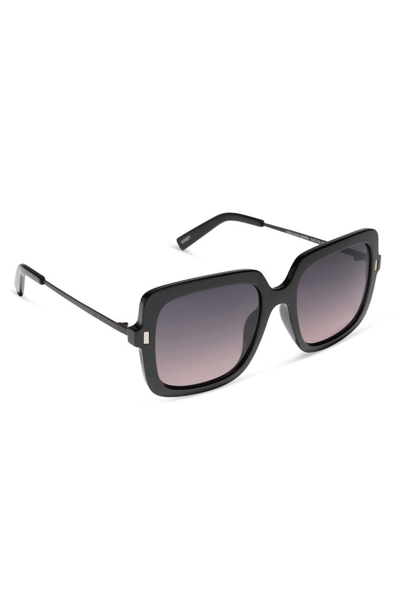 DIFF 54mm Square Sunglasses, Alternate, color, Black Iris