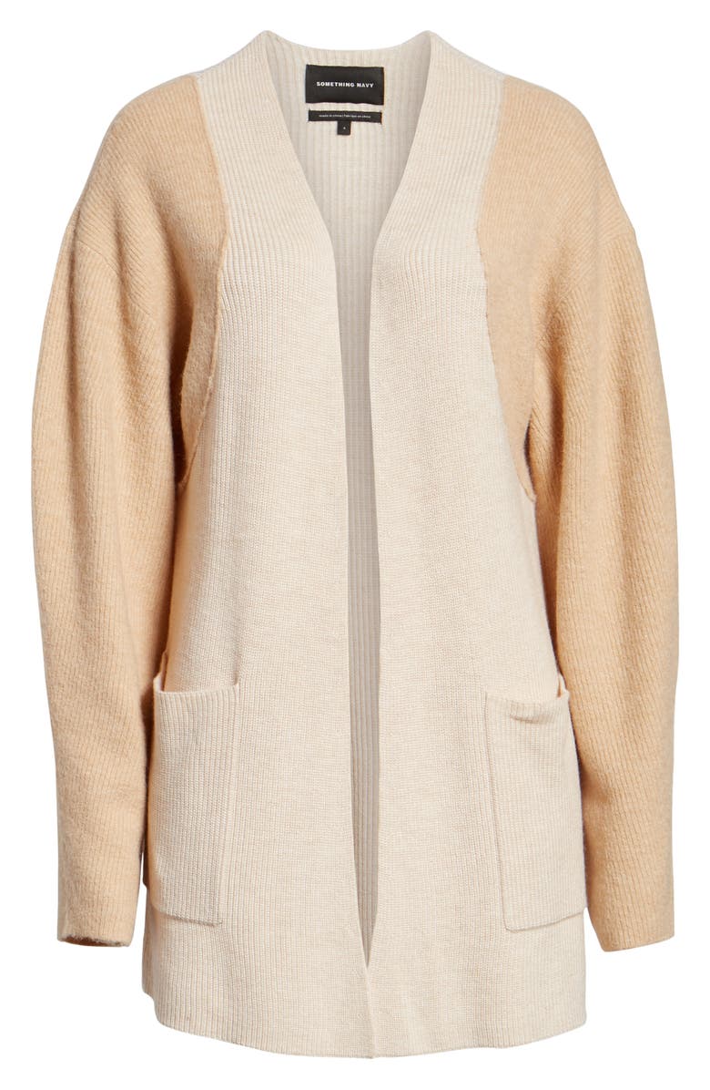 Something Navy Blocked Cardigan, Alternate, color, 