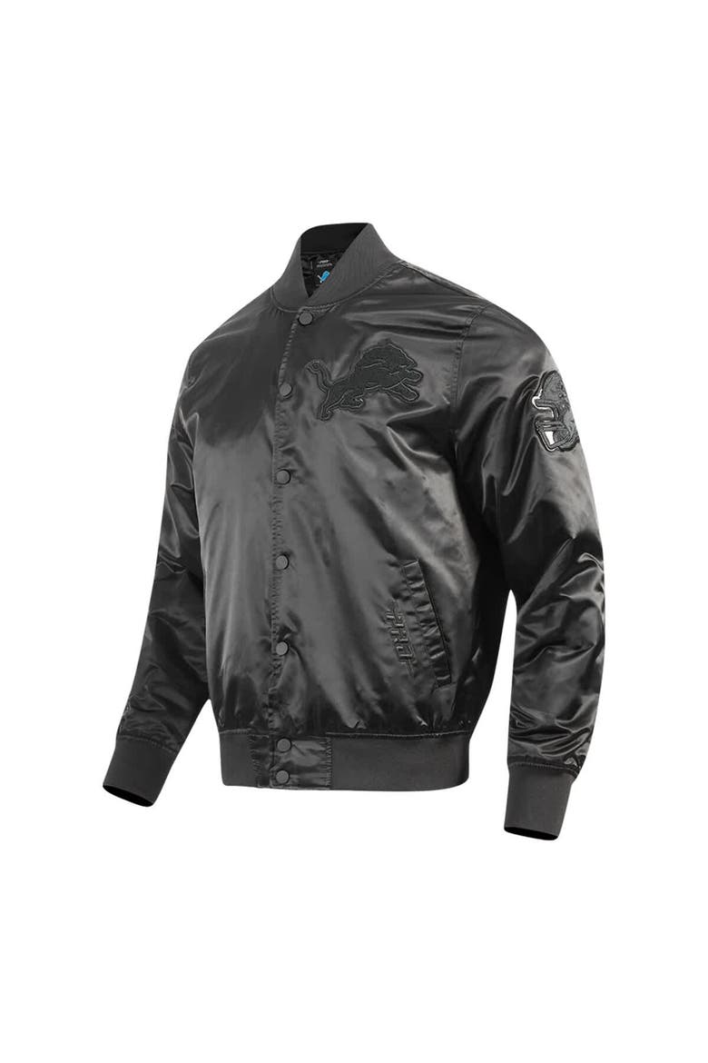 Men's Pro Standard Aidan Hutchinson Black Detroit Lions Player Full-Snap Jacket, Alternate, color, Black