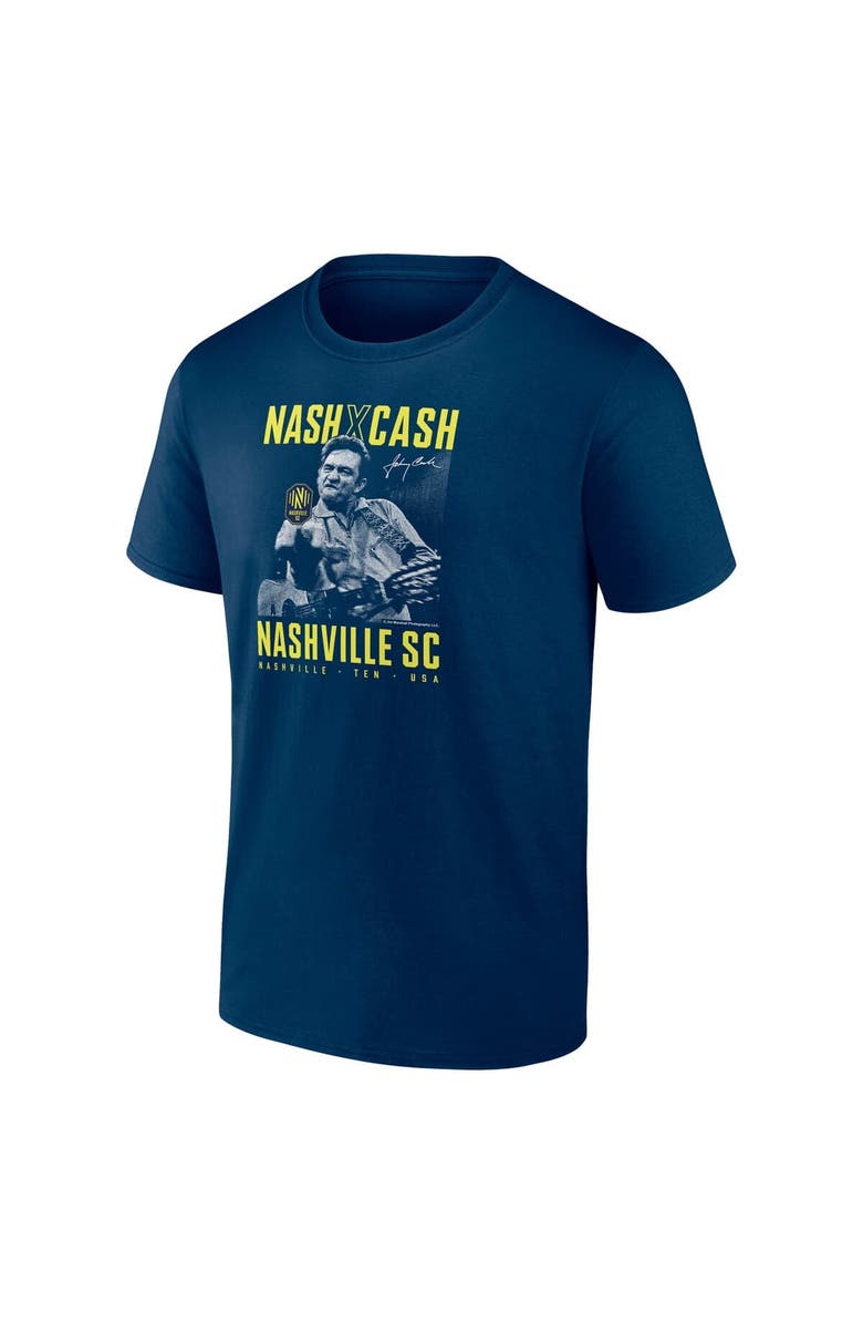 FANATICS Men's Fanatics  Navy Nashville SC x Johnny Cash Finger T-Shirt, Alternate, color, Navy