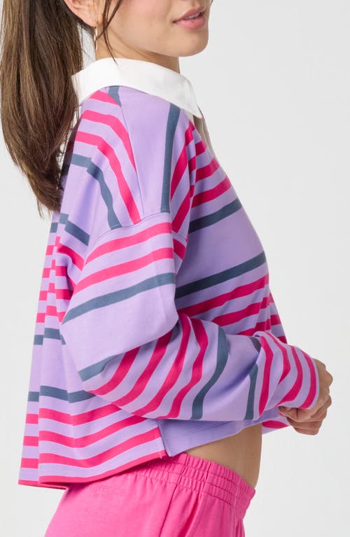 Florence By Mills Crop Rugby Shirt In Purple
