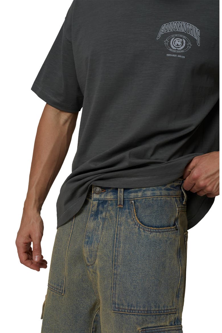 Cargo Denim Shorts, Alternate, color, Blue