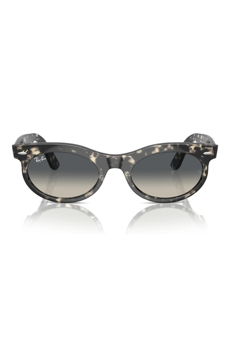 Wayfarer 53mm Oval Sunglasses, Main, color, GUNMETAL TORT
