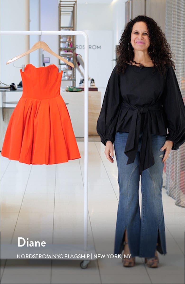 Emmanuela Strapless Corset Fit & Flare Minidress, sales video thumbnail