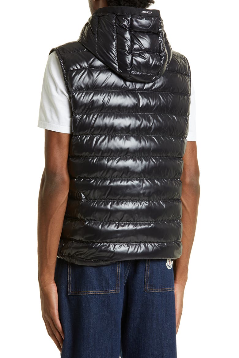 Ragot Quilted Hooded Down Vest, Alternate, color, BLACK