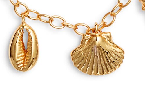 Nest Jewelry Tiny Shells Charm Necklace In Brown