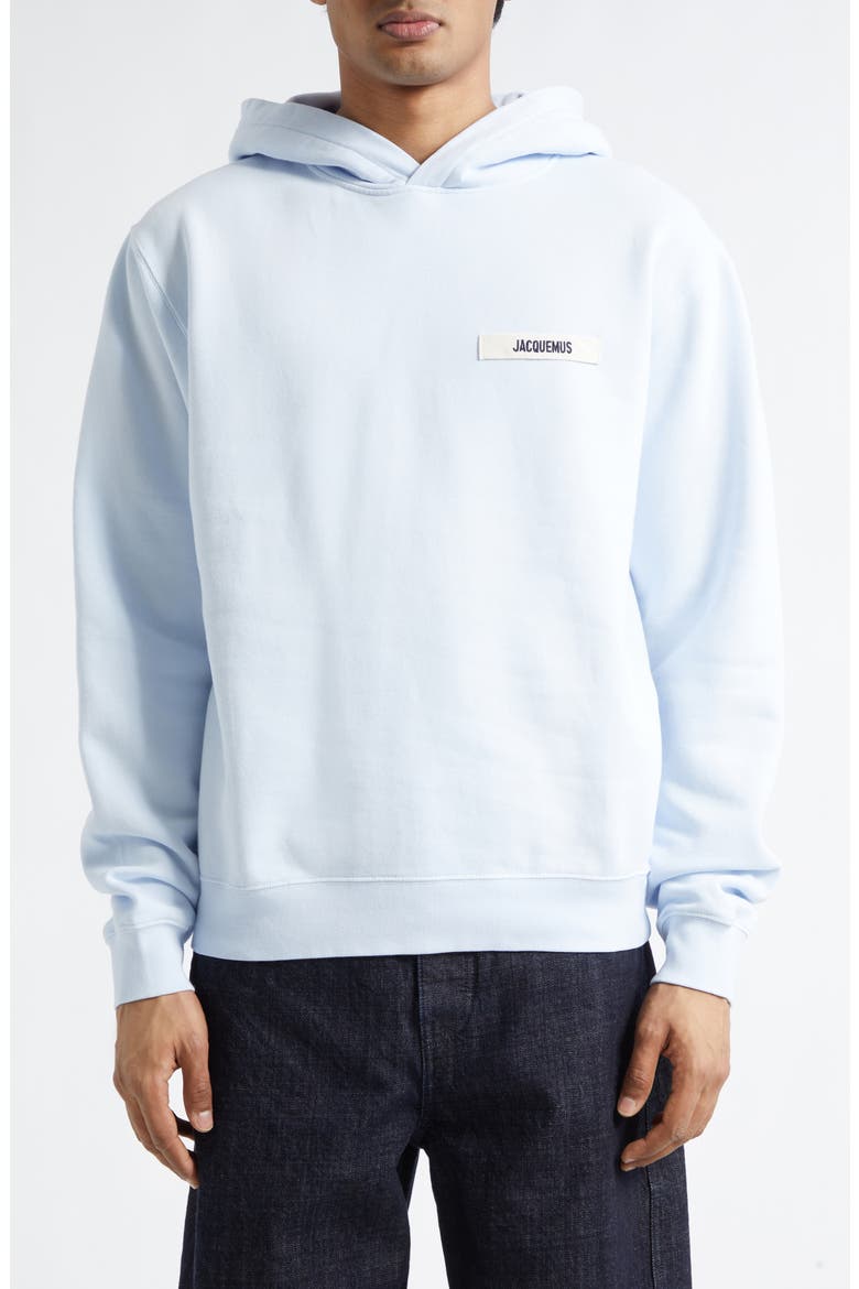 Le Hoodie Gros Grain Cotton Hoodie, Main, color, LIGHT BLUE 2
