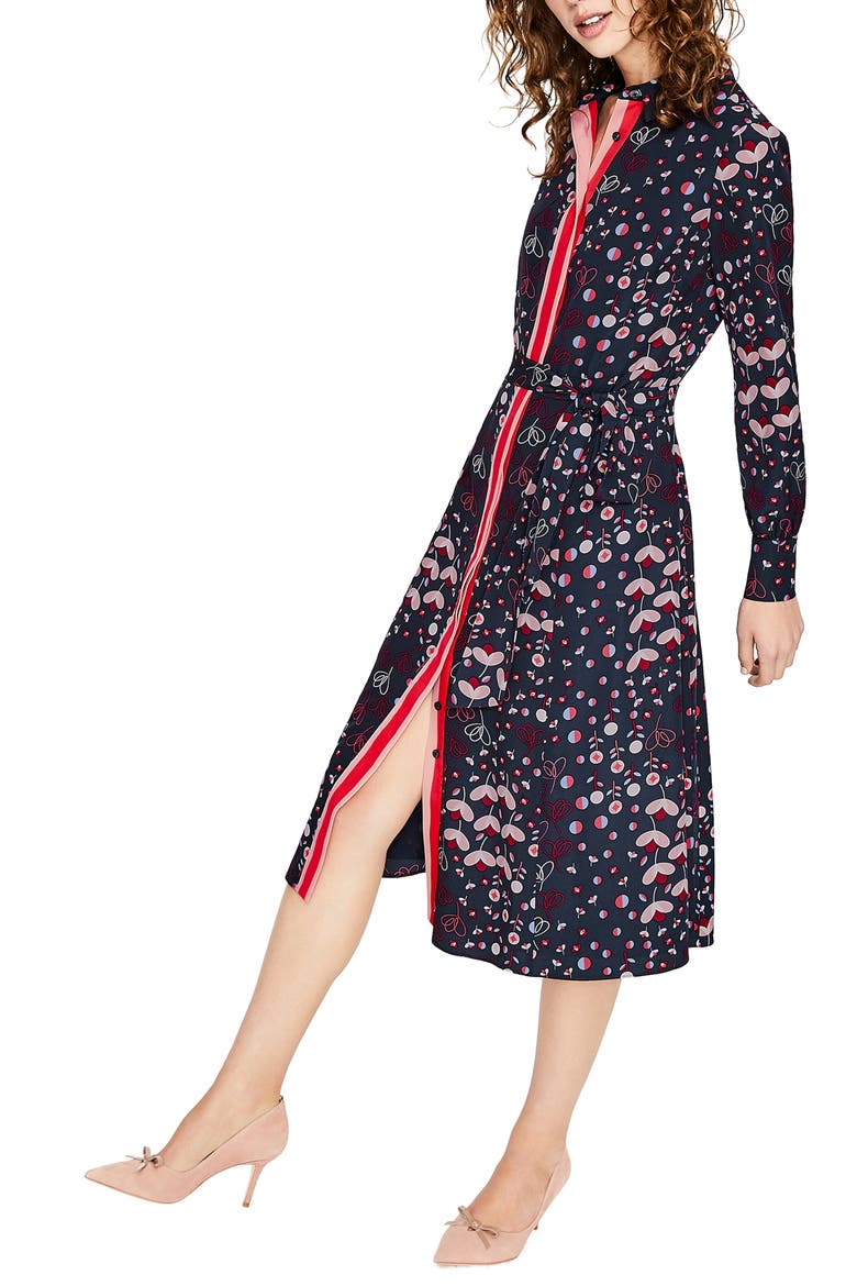 Pippa Shirtdress, Alternate, color, NAVY MEADOW