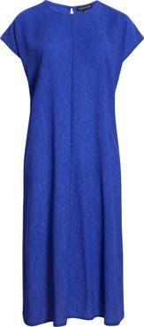 Eileen Fisher Short Sleeve Jacquard Maxi Dress