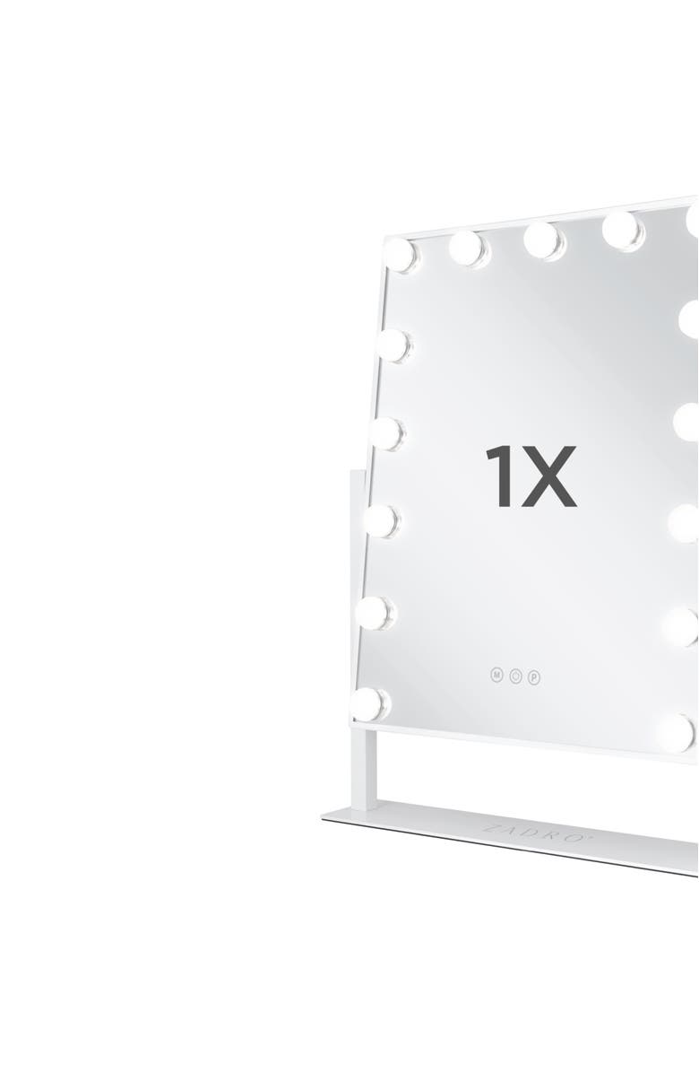 Zadro Medium Vertical Hollywood Makeup Mirror with Lights, Alternate, color, White