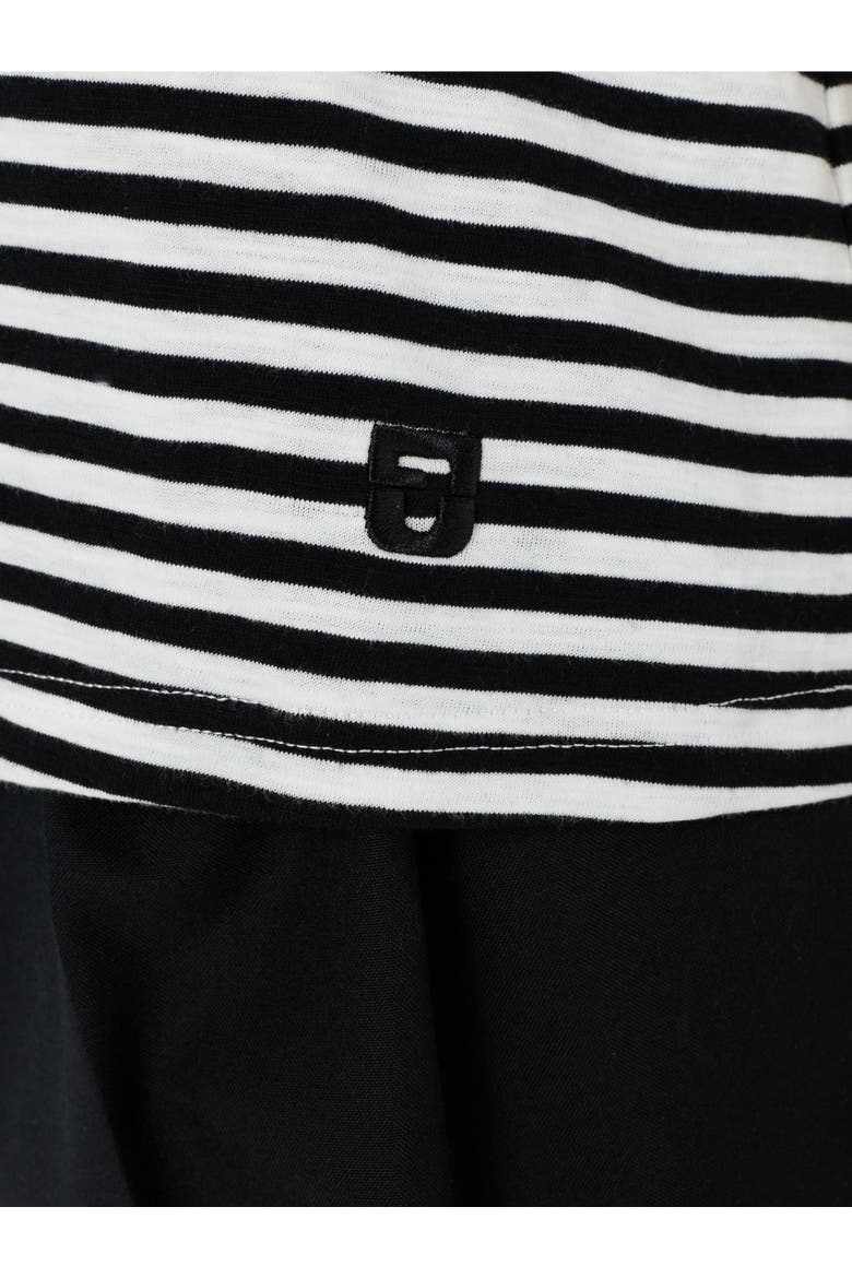 Mayane Striped Crew Neck T-Shirt, Alternate, color, White