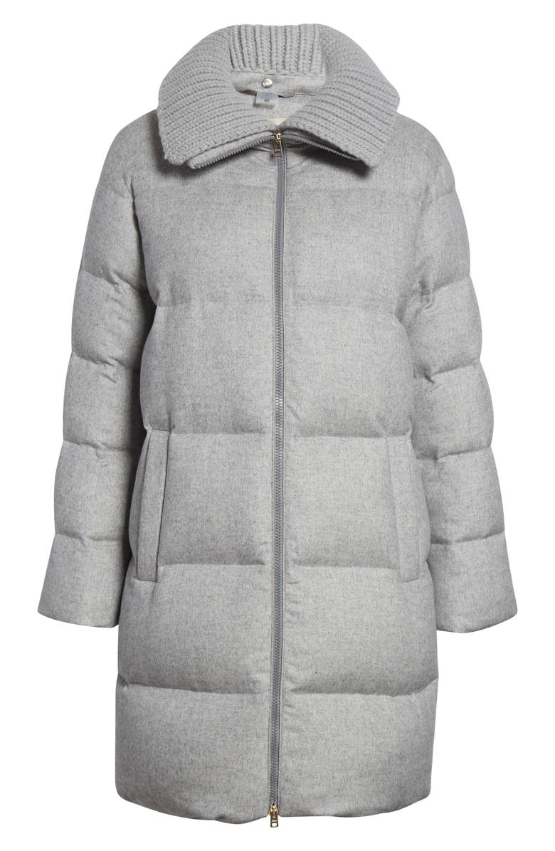 Herno Silk & Cashmere Down Puffer Coat, Alternate, color, Grigio Perla