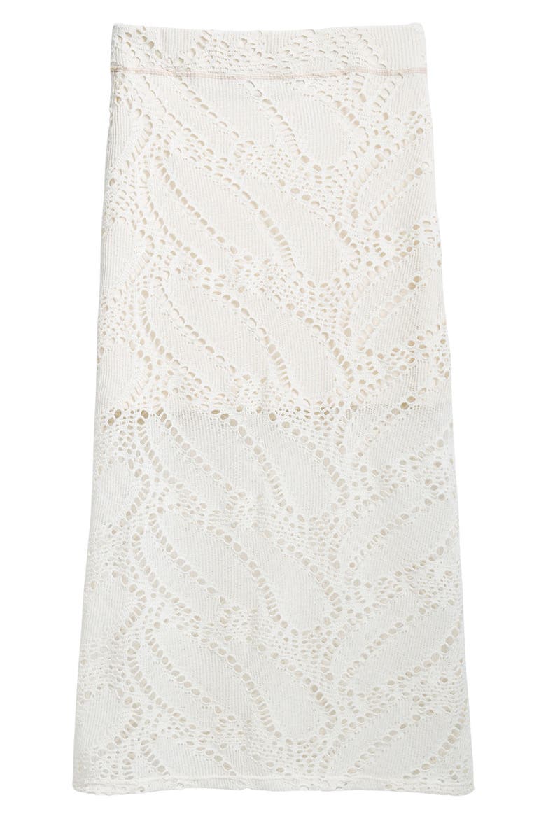 Open Stitch Knit Skirt, Alternate, color, LIGHT BEIGE