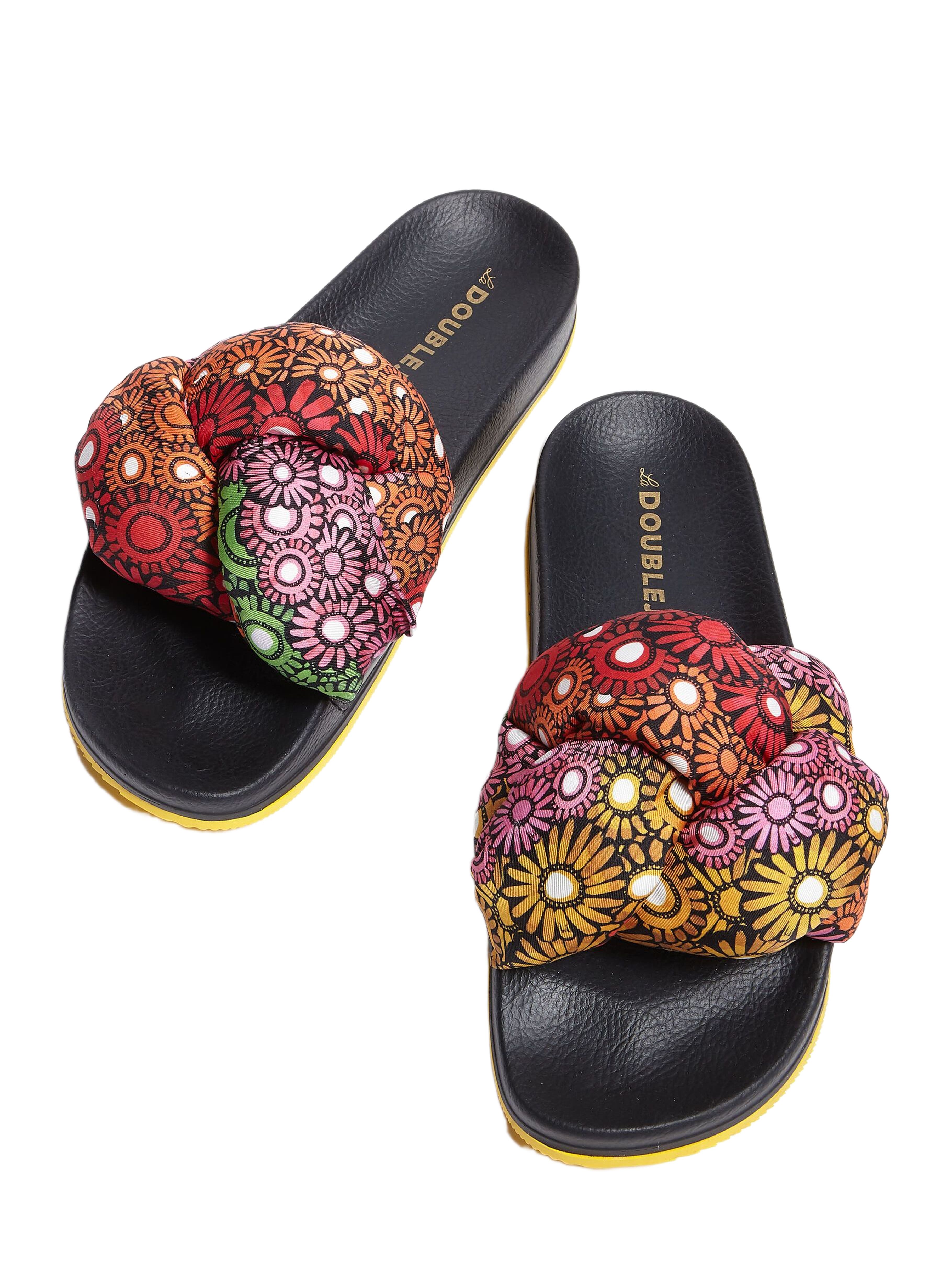 La DoubleJ Treccia Slides Pride Daisy Multicolor, Alternate, color, Pride Daisy Multicolor