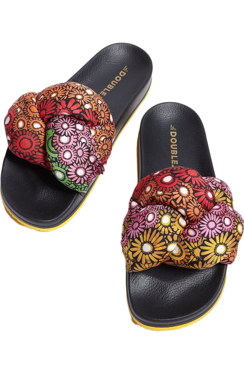 La DoubleJ Treccia Slides Pride Daisy Multicolor, Alternate, color, Pride Daisy Multicolor