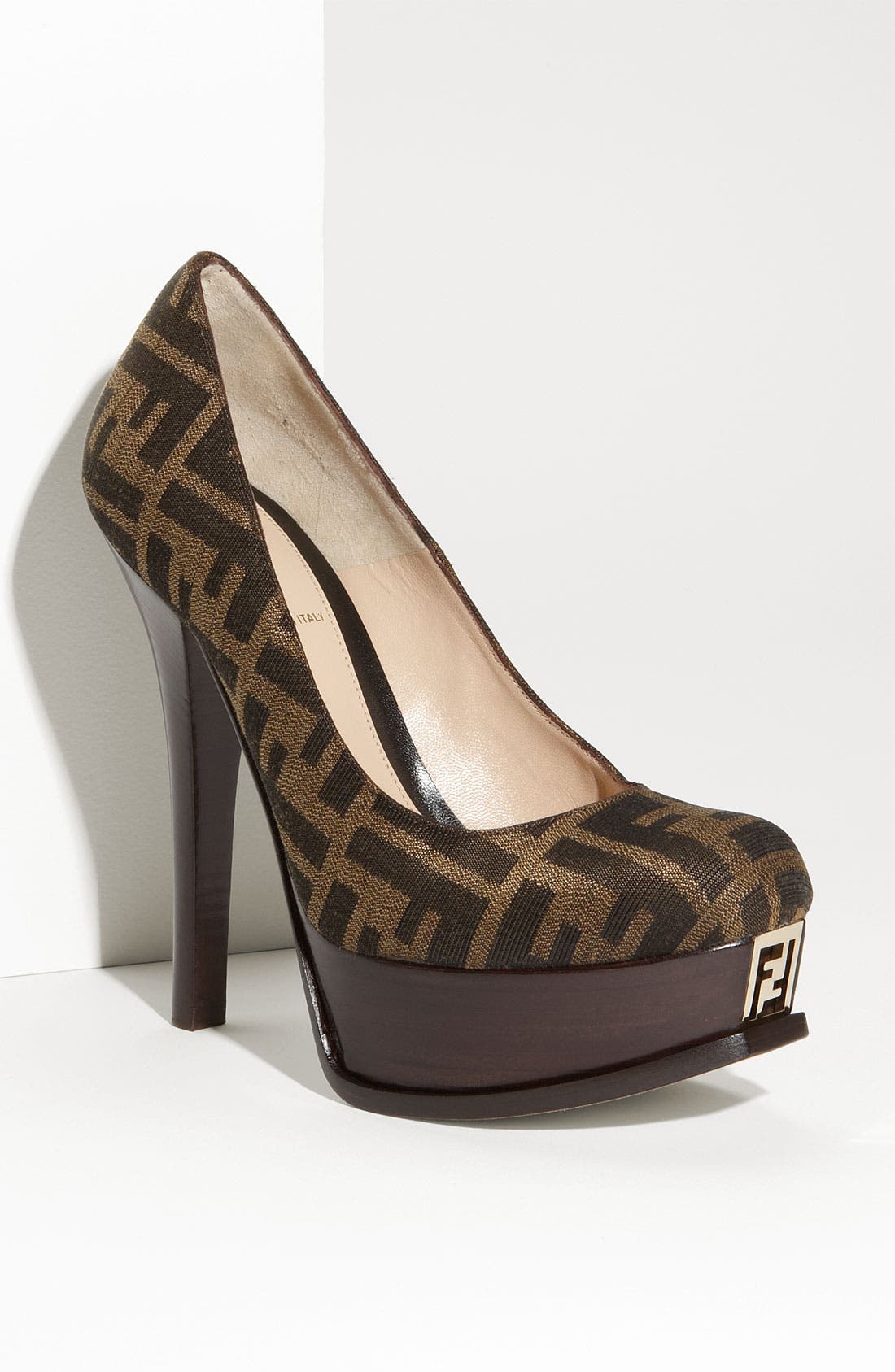 Fendi 'Fendista Zucca' Platform Pump, Main, color, 