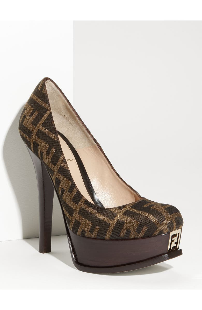 Fendi 'Fendista Zucca' Platform Pump, Main, color,
