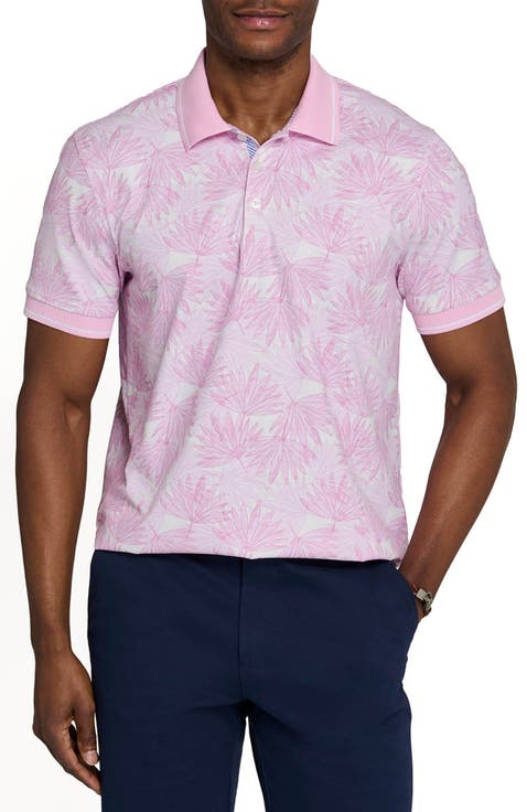 Slim Fit Leaf Polo Short Sleeve Shirt
