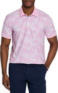 CONSTRUCT Slim Fit Leaf Polo Short Sleeve Shirt