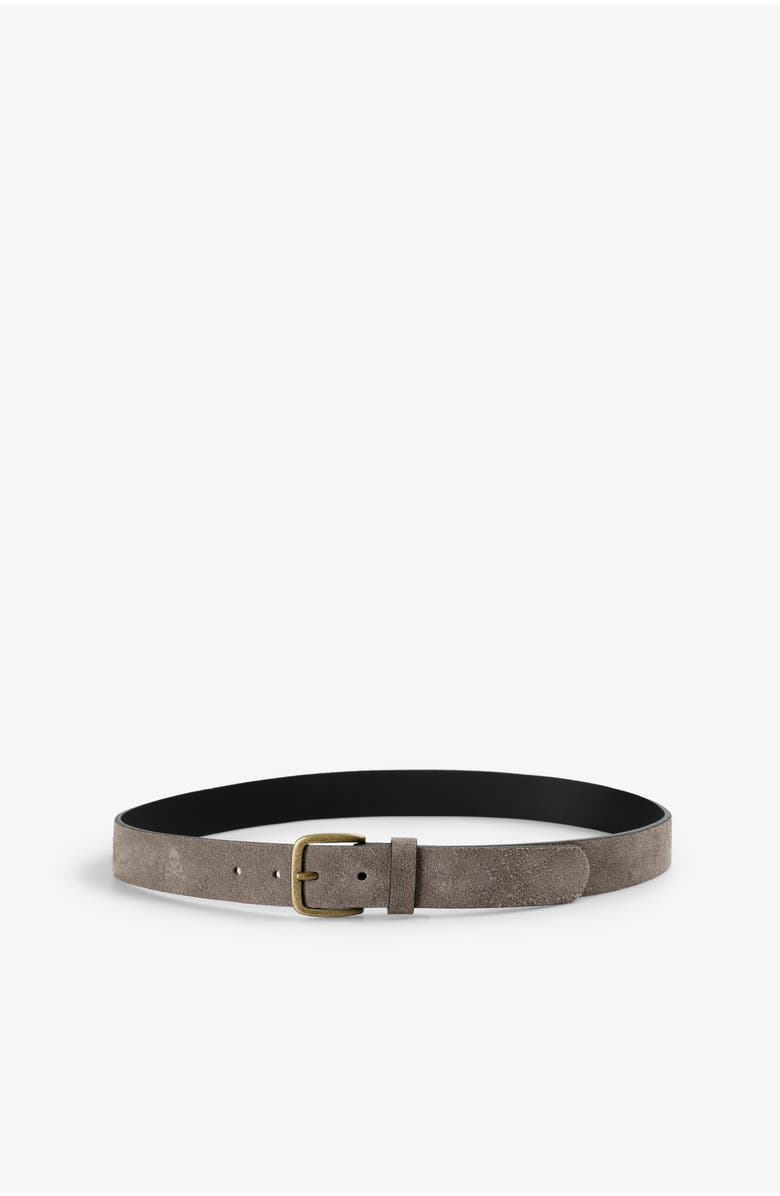 Scalpers Skull Suede Belt, Alternate, color, Grey